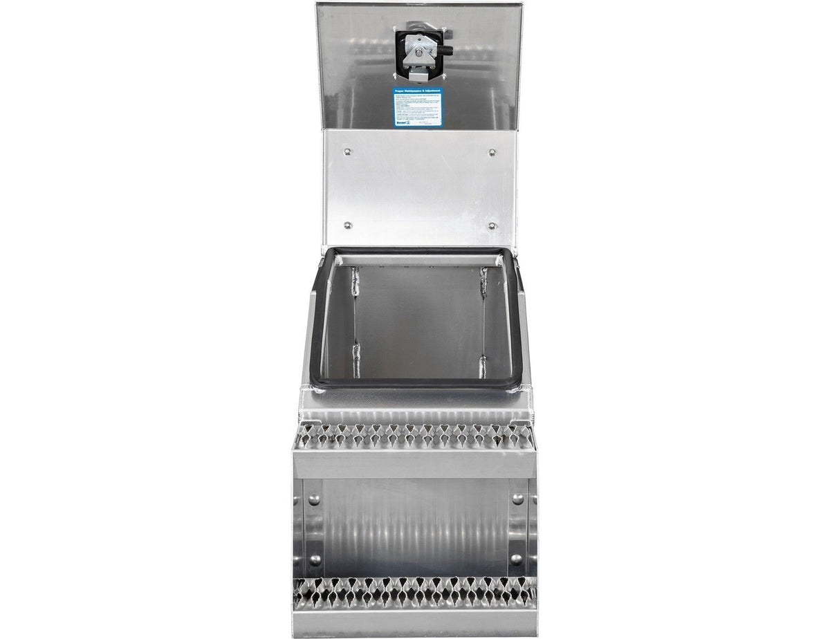 Buyers Products 28-in x 24-in x 19-in Smooth Aluminum Step Box Truck Tool Box 1705285