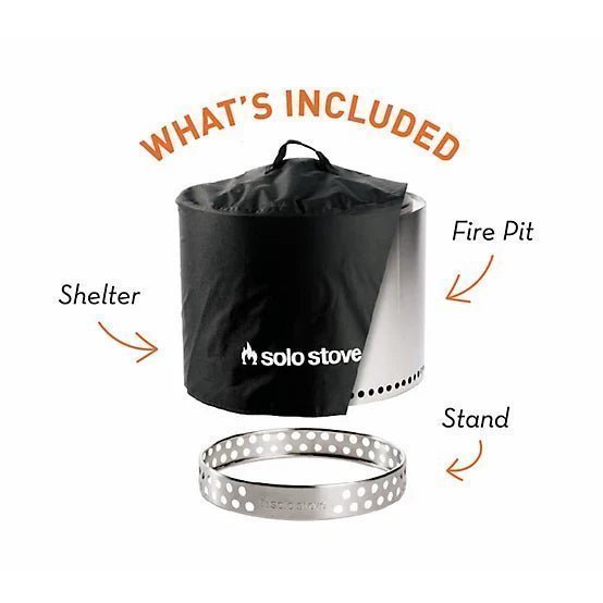 Solo Stove 19.5 in. Bonfire 2.0 Wood-Burning Fire Pit with Stand and Shelter