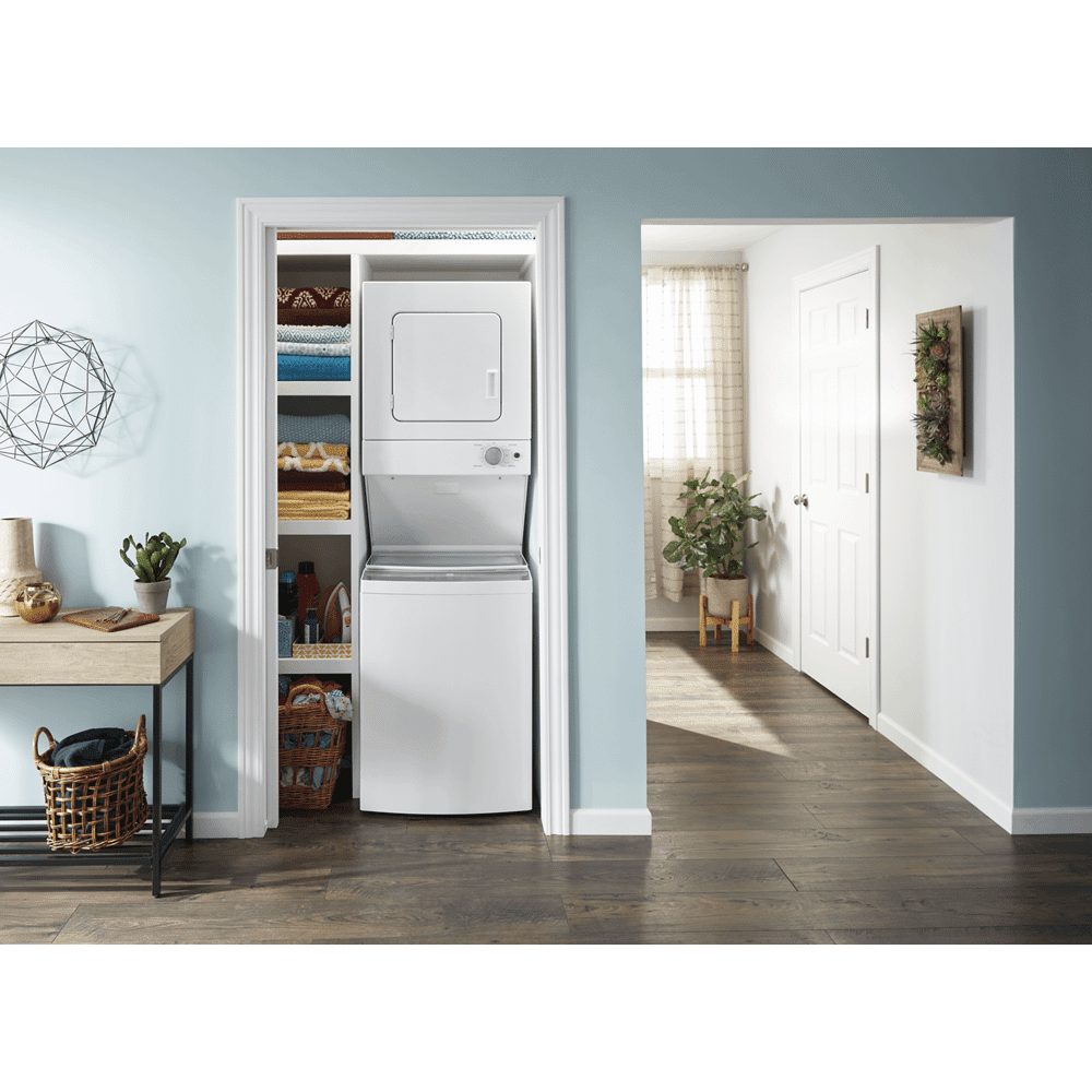 Whirlpool WET4024HW 24 inch White Electric Washer/Dryer Stacked Laundry Center