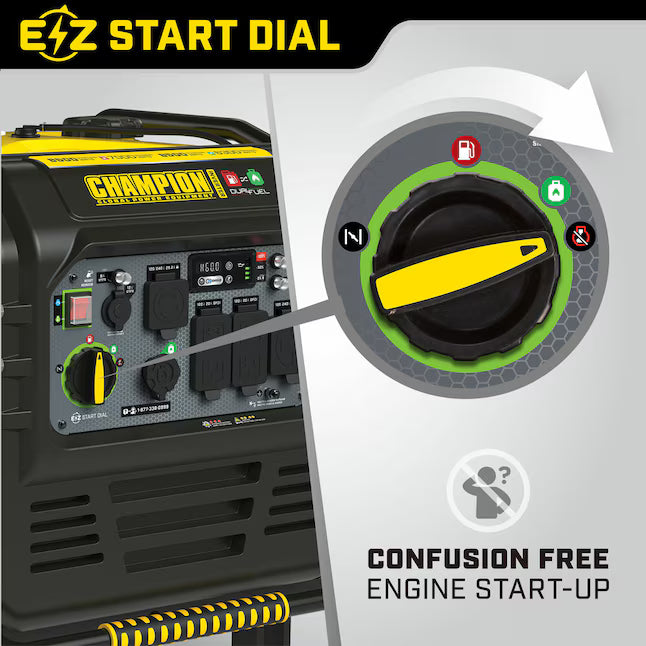 Champion Power Equipment CO Shield Electric Start Quiet Technology Dual Fuel Inverter Generator 8500 Starting Watts 7000 Running Watts Gas Propane Portable Generator