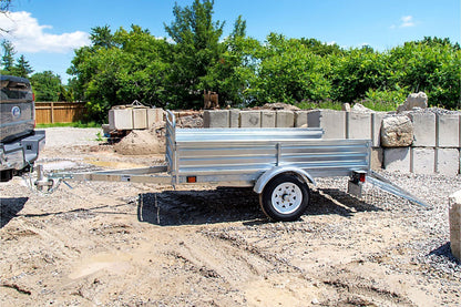 DK2 5-ft x 7-ft Steel Utility Trailer with Ramp Gate ( 1639-lb Capacity ) 2491713