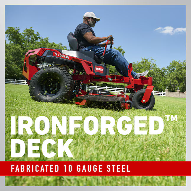 Toro Titan 48 in Zero Turn Riding Lawn Mower 23 HP Kawasaki V-Twin Engine 48 in Fabricated Steel Deck Gas Powered