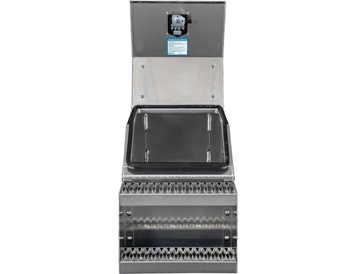 Buyers Products 28-in x 24-in x 18-in Smooth Aluminum Step Box Truck Tool Box 1705281