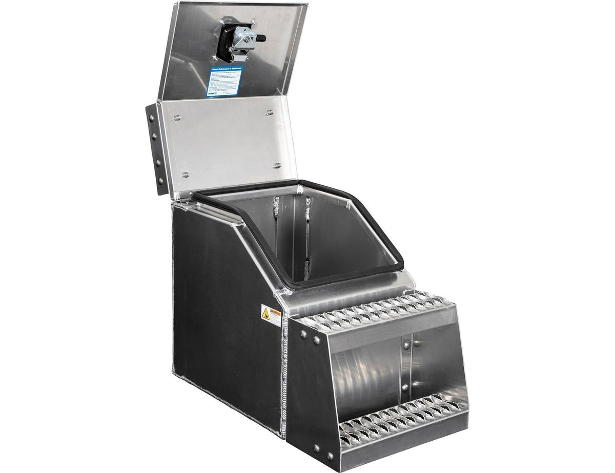 Buyers Products 28-in x 24-in x 19-in Smooth Aluminum Step Box Truck Tool Box 1705285