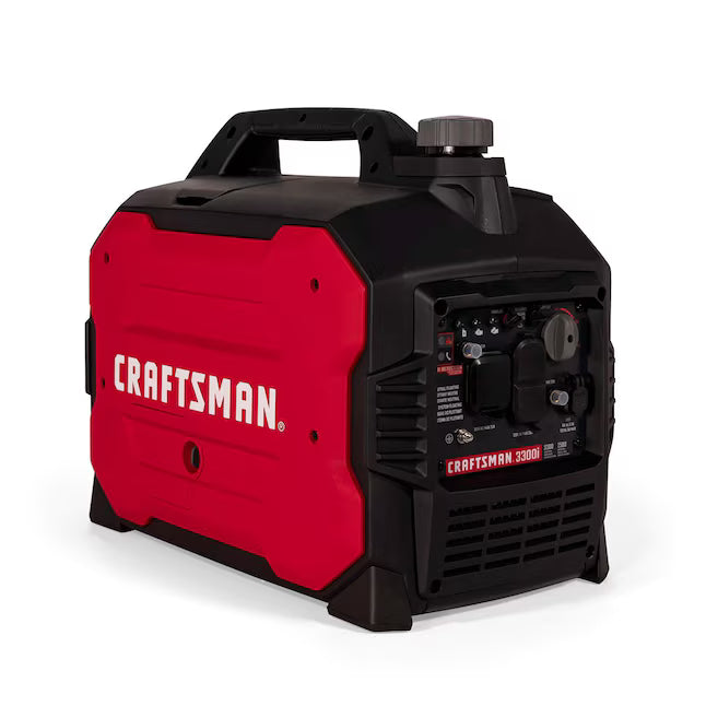 CRAFTSMAN 3300i Portable Inverter Generator 3300 Starting Watts 2500 Running Watts Gasoline Quiet Portable Generator CO Detection