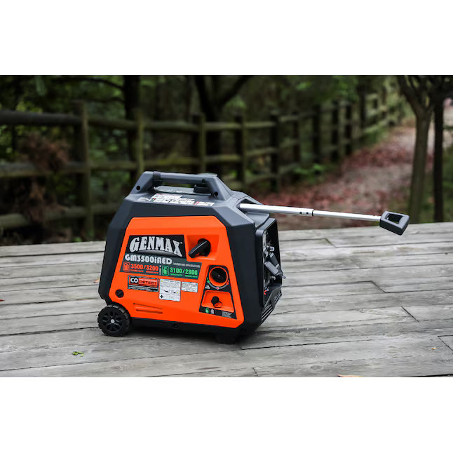 GENMAX GM3500iAED Dual Fuel Inverter Generator 3500 Starting Watts 3200 Running Watts Remote Electric Start Gas Propane