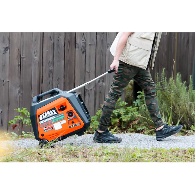 GENMAX GM3500iAED Dual Fuel Inverter Generator 3500 Starting Watts 3200 Running Watts Remote Electric Start Gas Propane