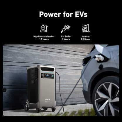 Anker SOLIX F3800 Portable Power Station 6000W 3840Wh with 2x 400W Solar Panels 120V/240V LiFePO4 Battery Backup