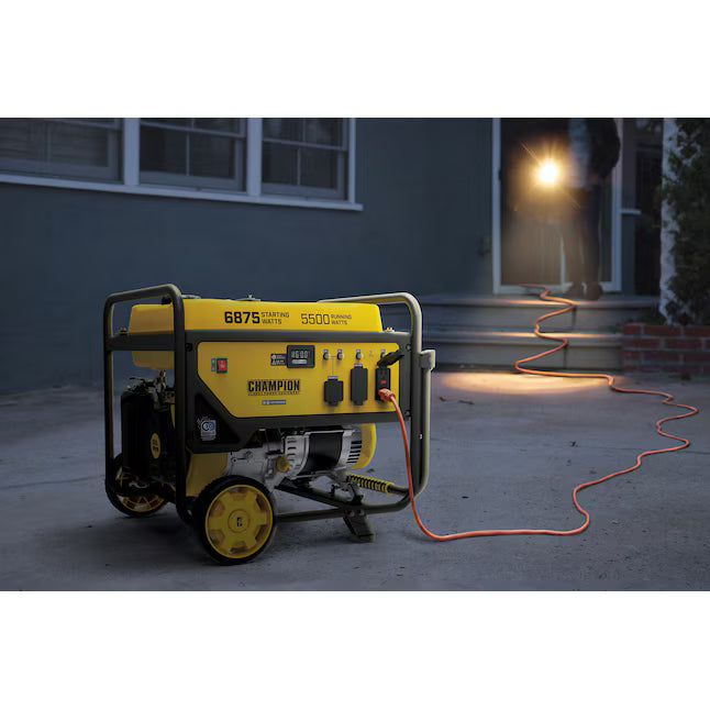 Champion Power Equipment CO Shield Portable Generator 6875 Starting Watts 5500 Running Watts Gasoline Portable Generator