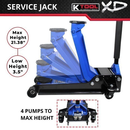 K Tool Heavy-Duty Low-Profile 3.33 Ton Floor Jack