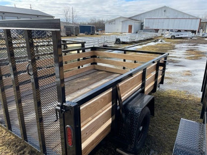 7×10 Heavy-Duty Utility Trailer – Single Axle with Wood Floor & LED Lights