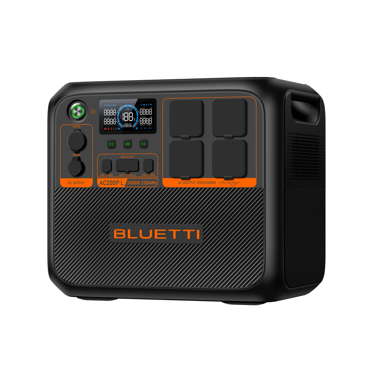 BLUETTI AC200PL Portable Power Station 2400W 2304Wh LiFePO4 Solar Generator Expandable to 8448Wh Pure Sine Wave