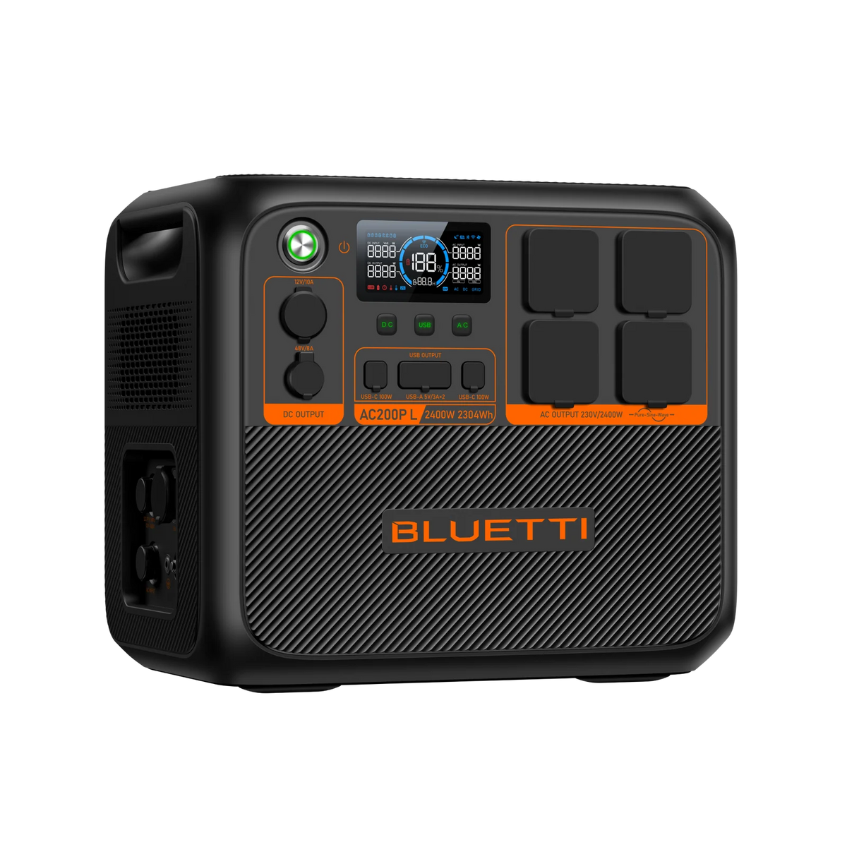 BLUETTI AC200PL Portable Power Station 2400W 2304Wh LiFePO4 Solar Generator Expandable to 8448Wh Pure Sine Wave