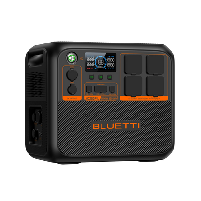 BLUETTI AC200PL Portable Power Station 2400W 2304Wh LiFePO4 Solar Generator Expandable to 8448Wh Pure Sine Wave