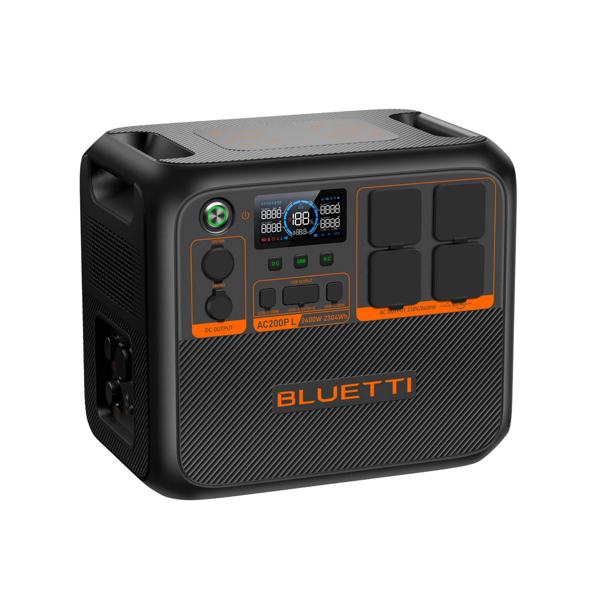 BLUETTI AC200PL Portable Power Station 2400W 2304Wh LiFePO4 Solar Generator Expandable to 8448Wh Pure Sine Wave