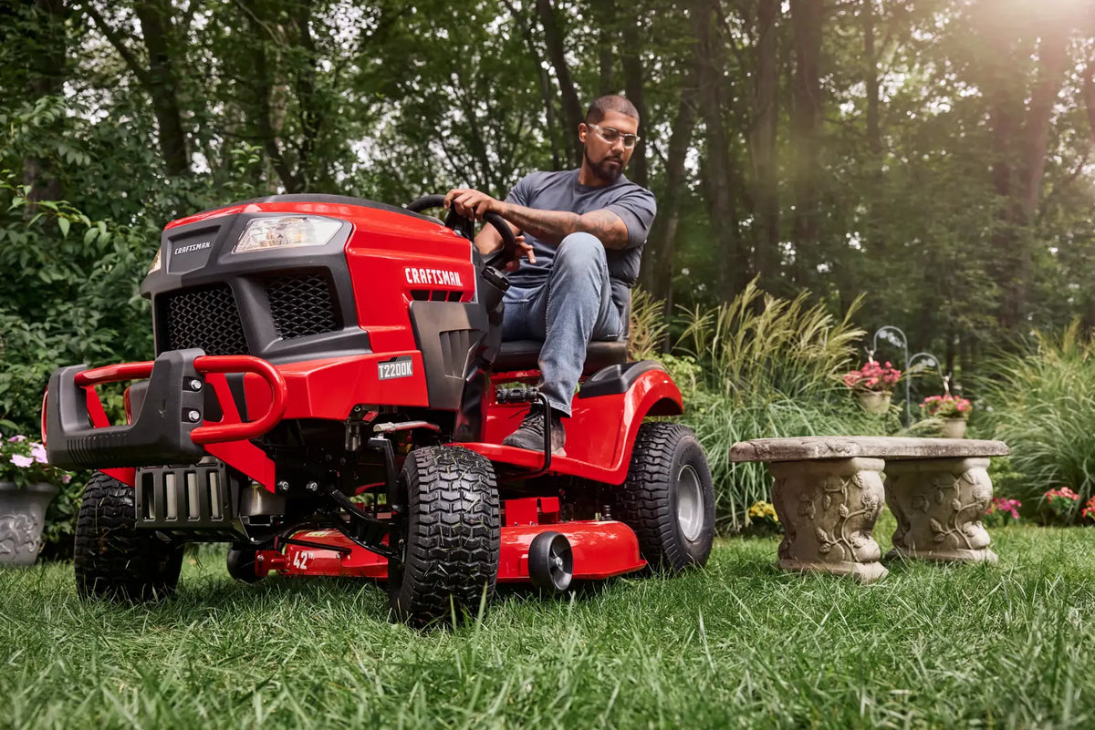 CRAFTSMAN 42″ Gas Riding Lawn Mower 20 HP KOHLER 7000 V-Twin Hydrostatic Turn Tight 42″ Steel Deck