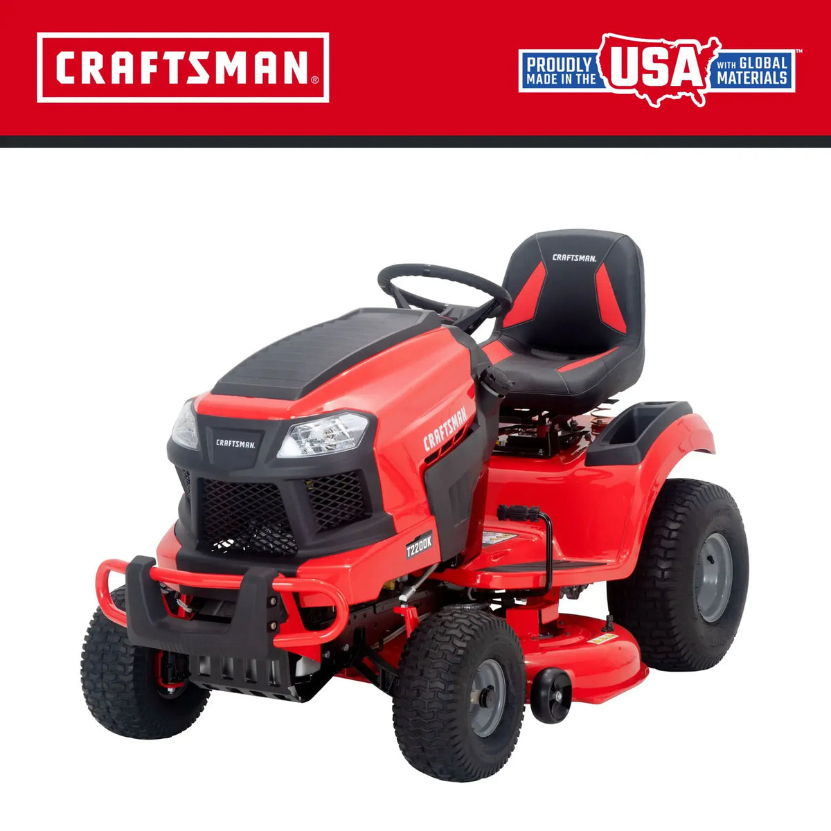 CRAFTSMAN 42″ Gas Riding Lawn Mower 20 HP KOHLER 7000 V-Twin Hydrostatic Turn Tight 42″ Steel Deck