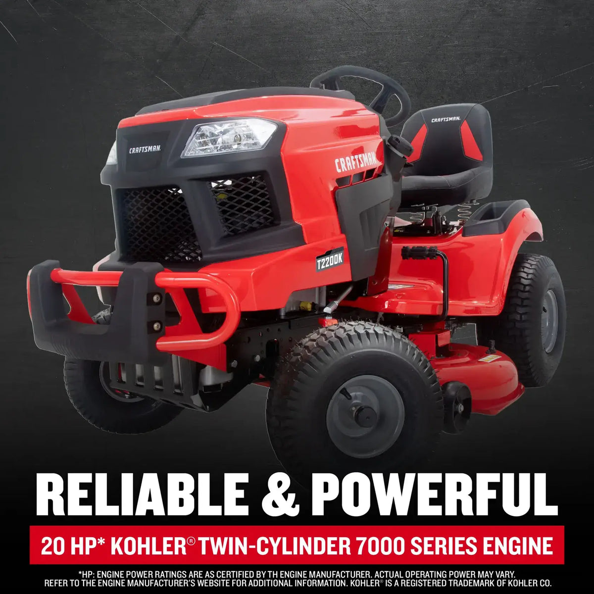 CRAFTSMAN 42-In 20 HP KOHLER V-Twin Hydrostatic Turn Tight Gas Riding Lawn Mower 42″ Deck