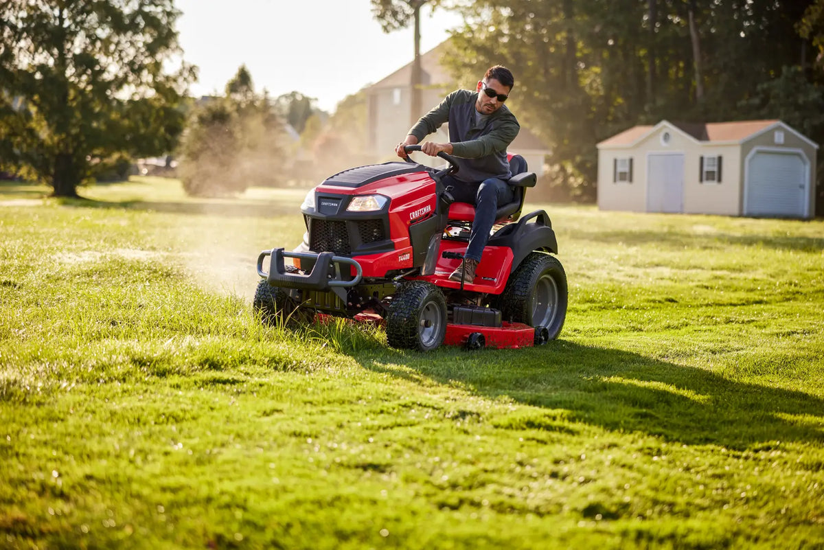 CRAFTSMAN 54″ Gas Garden Tractor 24 HP Kawasaki V-Twin Engine 54″ Fabricated Deck Tuff Torq K62 Differential Lock