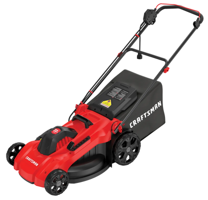 CRAFTSMAN 20 Corded Electric Lawn Mower 13 Amp 3-in-1 Push Mower with Mulching, Bagging & Side Discharge