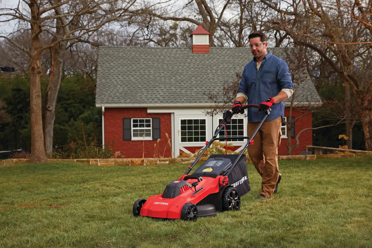 CRAFTSMAN 20 Corded Electric Lawn Mower 13 Amp 3-in-1 Push Mower with Mulching, Bagging & Side Discharge