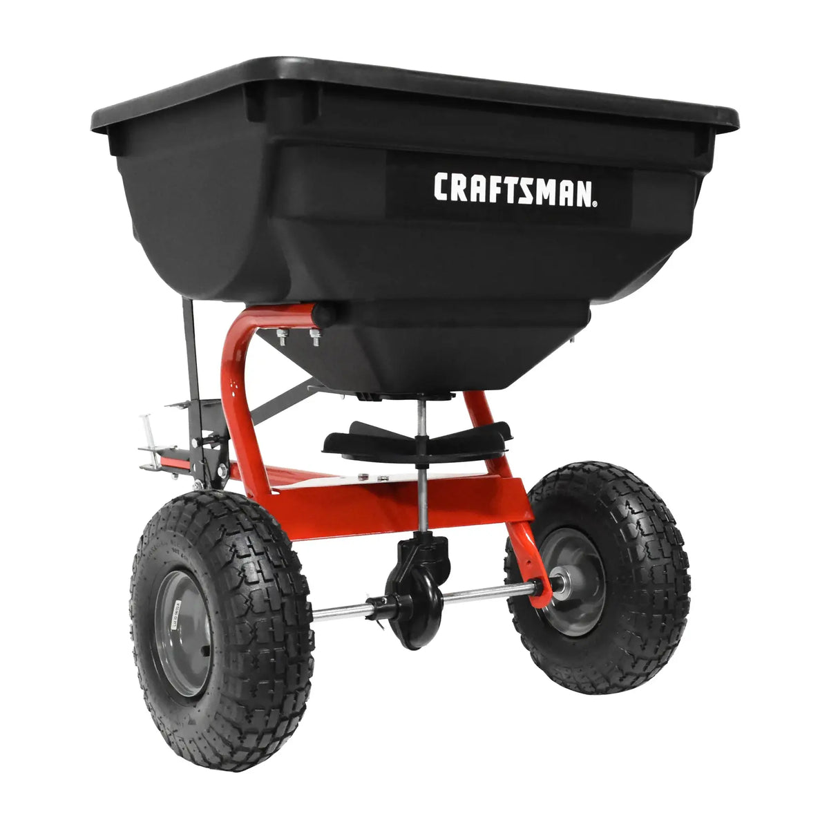 CRAFTSMAN 85 lb Tow Behind Broadcast Spreader Universal Lawn Tractor Fertilizer Seed Spreader