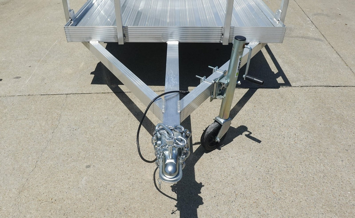 5′ x 10′ Aluminum Utility Trailer with Gate and Mag Wheels – 3500 lb Axle