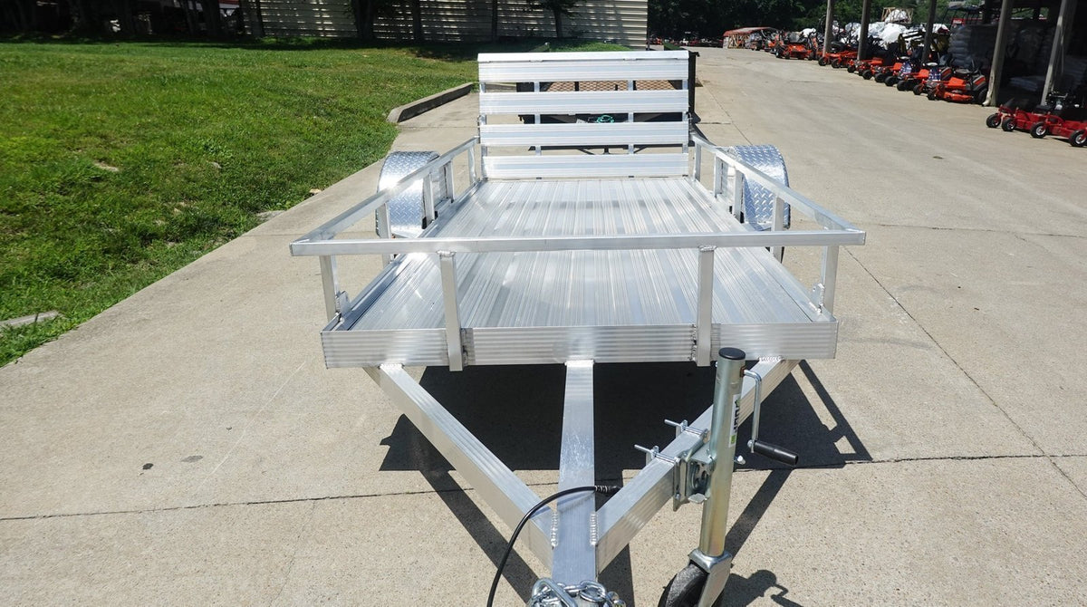 5′ x 10′ Aluminum Utility Trailer with Gate and Mag Wheels – 3500 lb Axle