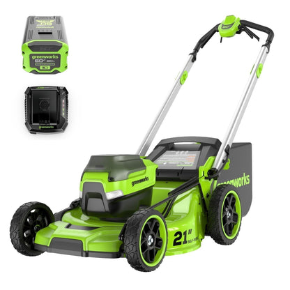 Greenworks 60V 21″ Self Propelled Lawn Mower with (1) 8.0 Ah Battery & Rapid Charger 2546402