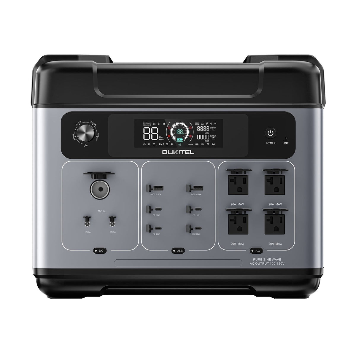OUKITEL P2001 Plus Portable Power Station 2400W/2048Wh