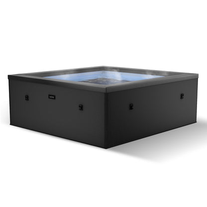 Wave Garda | 4-Person Eco Foam Hot Tub | Integrated Heater | Charcoal Black