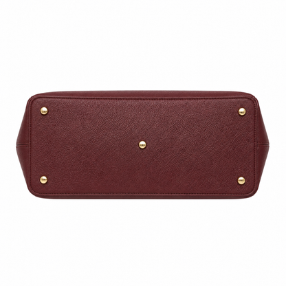 Zalvia Women’s Burgundy Heritage-Flap Handbag