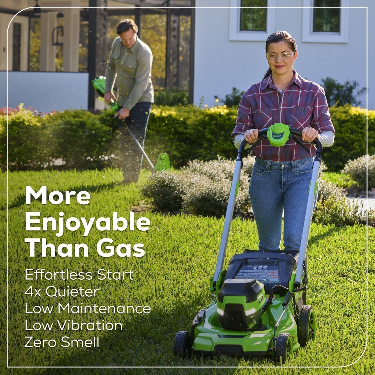 Greenworks 60V 21″ Self Propelled Lawn Mower with (1) 8.0 Ah Battery & Rapid Charger 2546402