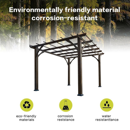 Elegant Cedar Wood Pergola – Perfect Outdoor Shade for Garden