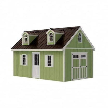 Hampton 12 ft. W x 16 ft. D Wood Storage Shed Kit with Floor (192 Sq. ft.) Installtion Included